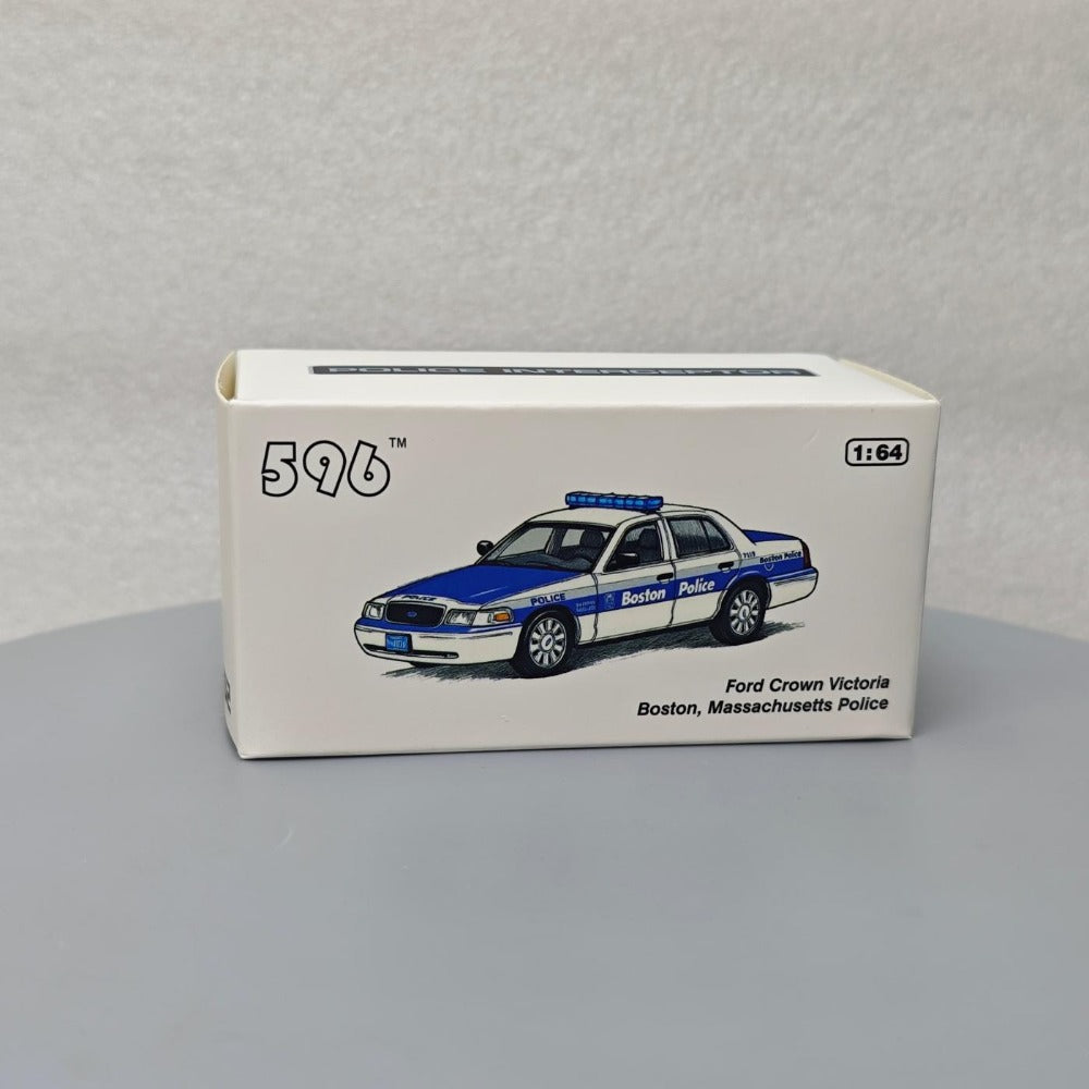 1/64 Scale Ford Crown Victoria Boston Police Car Diecast Model