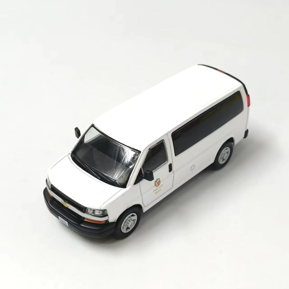 1/64 Scale Chevrolet Express 3500 LAPD Van Diecast Model Car