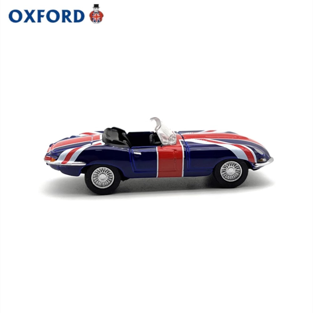 1/76 Scale Jaguar E-Type Union Jack Diecast Model Car