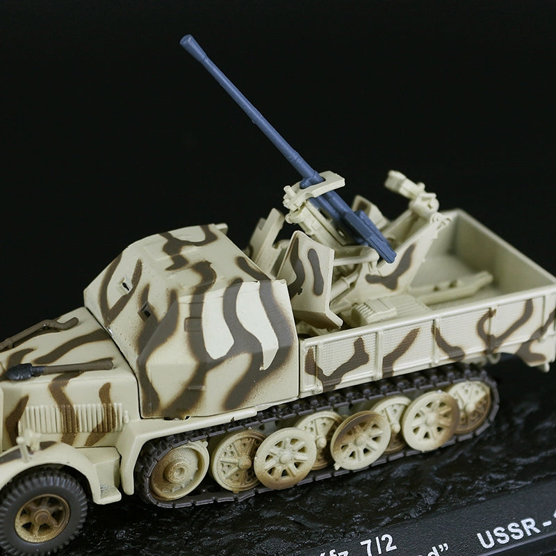1/72 Scale 1944 WWII German Sd.Kfz. 7/2 Armed with 3.7 Cm Flak 43 Anti-Aircraft Gun Diecast Model