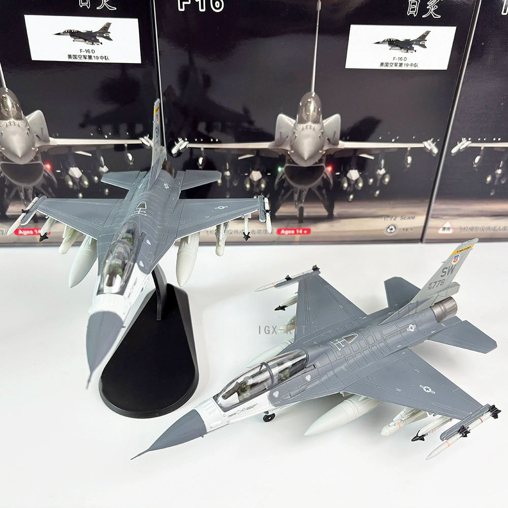 1/72 Scale F-16D Fighting Falcon USAF AF90-778 Mig Killer Fighter Aircraft Diecast Model