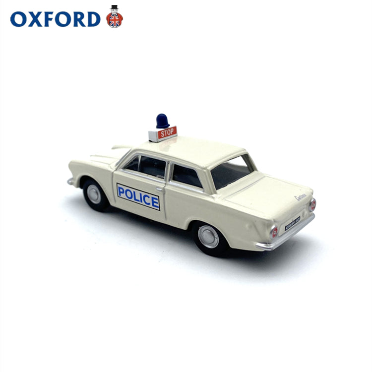 1/76 Scale Ford Cortina Mk I Police Car White Diecast Model