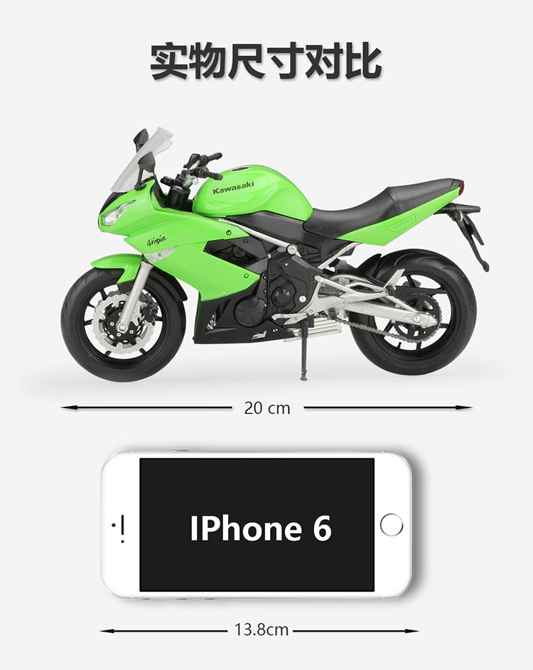 1/10 Scale Kawasaki Ninja 650R Motorcycle Diecast Model