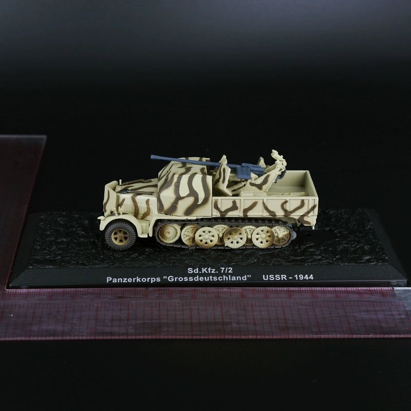 1/72 Scale 1944 WWII German Sd.Kfz. 7/2 Armed with 3.7 Cm Flak 43 Anti-Aircraft Gun Diecast Model
