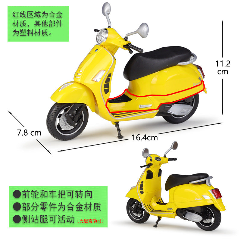 1/12 Scale 2020 Vespa GTS Super Scooter Diecast Model