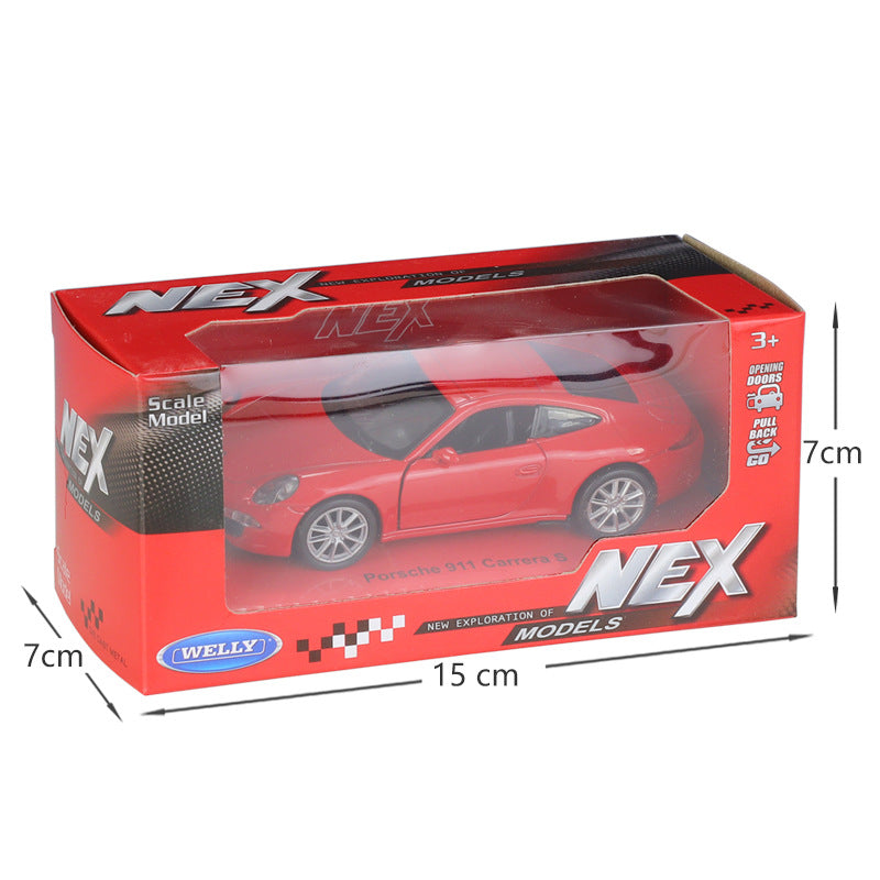 1/36 Scale Porsche 911 Carrera RS Sports Car Diecast Model Pull Back Toy