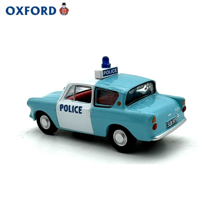 1/76 Scale Ford Anglia Police Panda Diecast Model Car