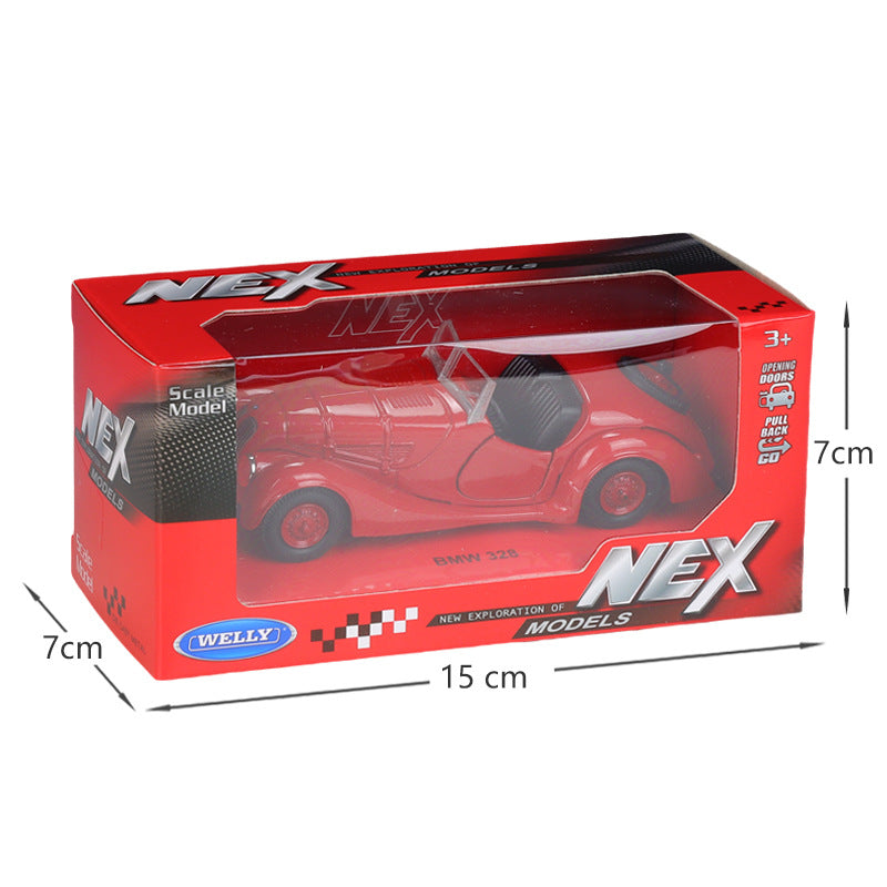 1/36 Scale BMW 328 Sports Car Diecast Model Pull Back Toy