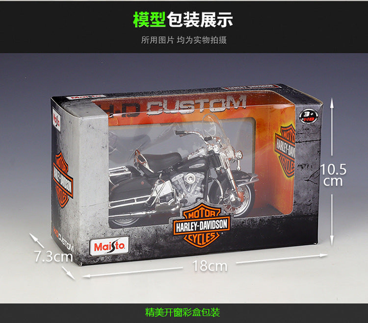 1/18 Scale 1966 Harley-Davidson FLH Electra Glide Diecast Model Motorcycle