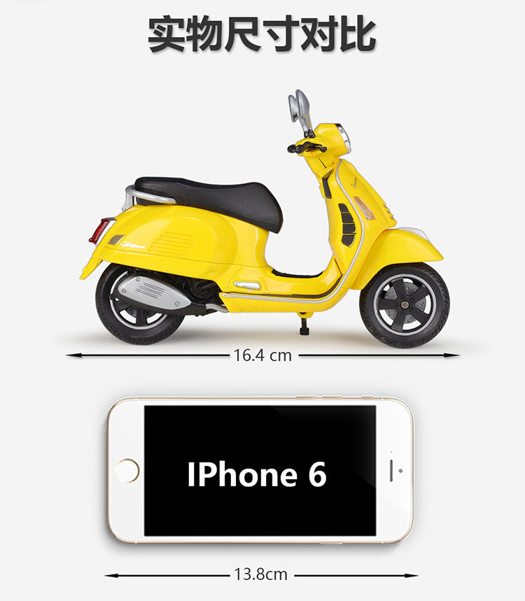 1/12 Scale 2020 Vespa GTS Super Scooter Diecast Model