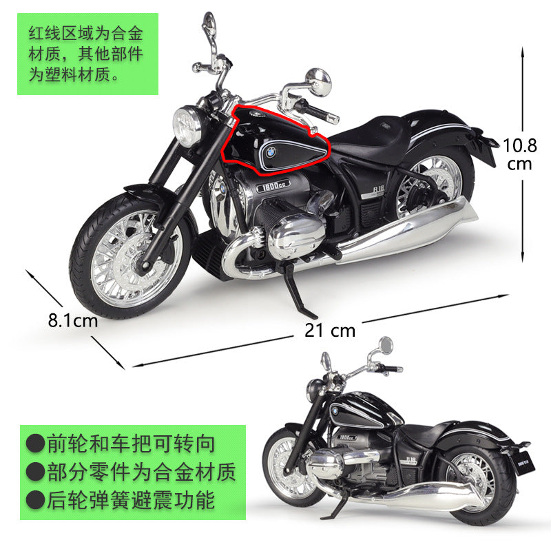 1/12 Scale 2020 BMW R18 Cruiser Motorcycle Diecast Model