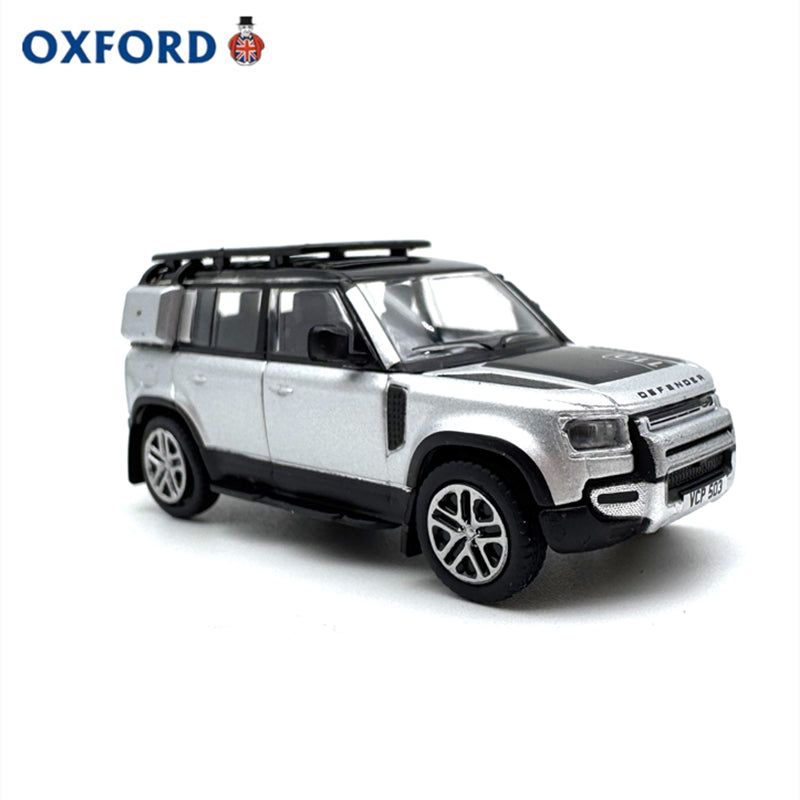 1/76 Scale New Land Rover Defender 110 Silver Diecast Model Car