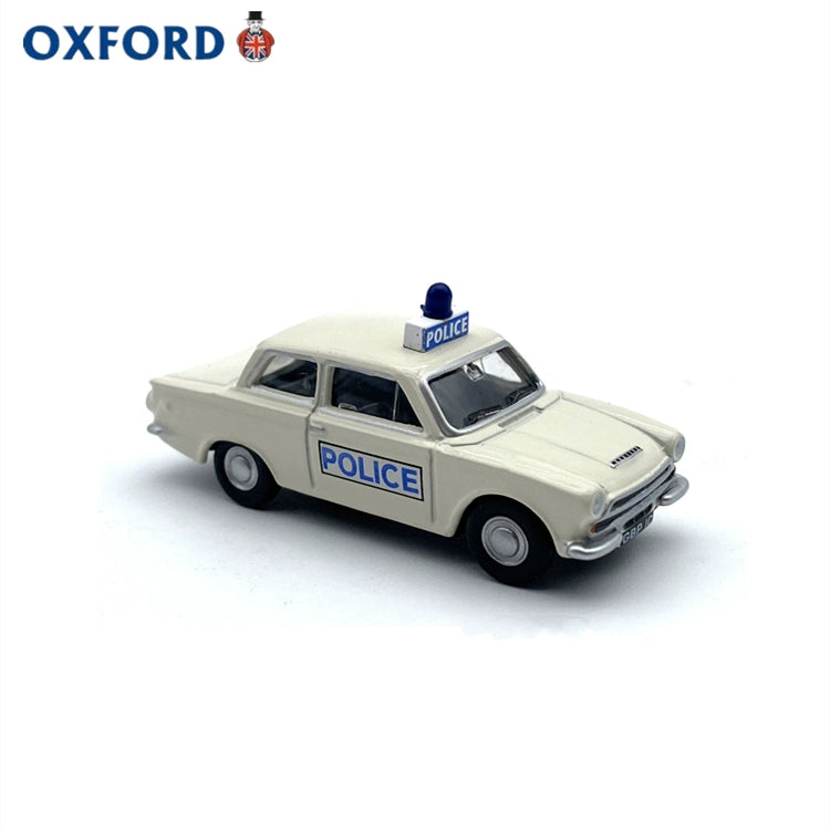 1/76 Scale Ford Cortina Mk I Police Car White Diecast Model