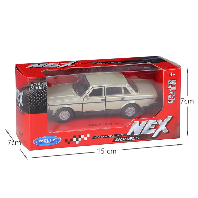 1/36 Scale Volvo 240 GL Diecast Model Car Pull Back Toy