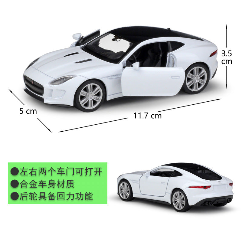 1/36 Scale Jaguar F-Type Coupe Diecast Model Car Pull Back Toy