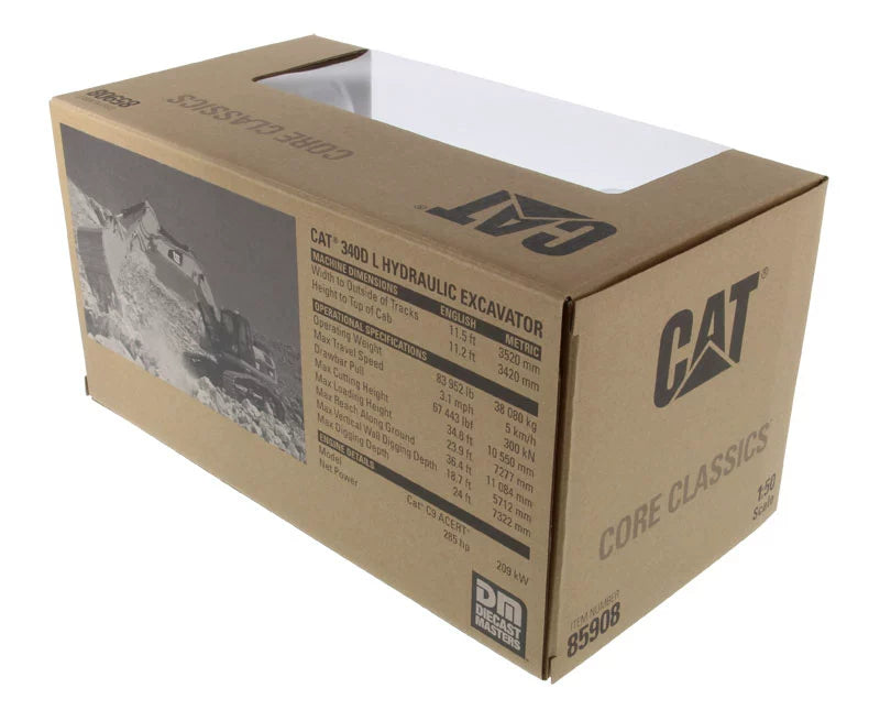 1/50 Scale Caterpillar 340D L Hydraulic Excavator Diecast Model DM85908