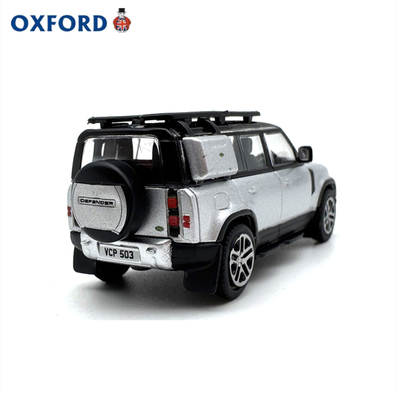 1/76 Scale New Land Rover Defender 110 Silver Diecast Model Car