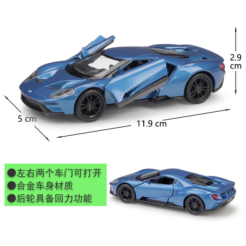 1/36 Scale 2017 Ford GT Sports Car Diecast Model Pull Back Toy