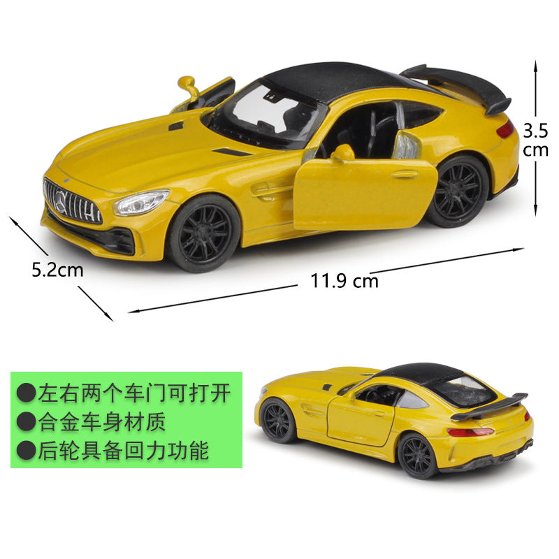 1/36 Scale Mercedes-AMG GT R Grand Tourer Diecast Model Car Pull Back Toy