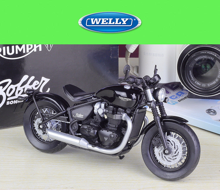 1/12 Scale 2021 Triumph Bonneville Bobber Cruiser Motorcycle Diecast Model