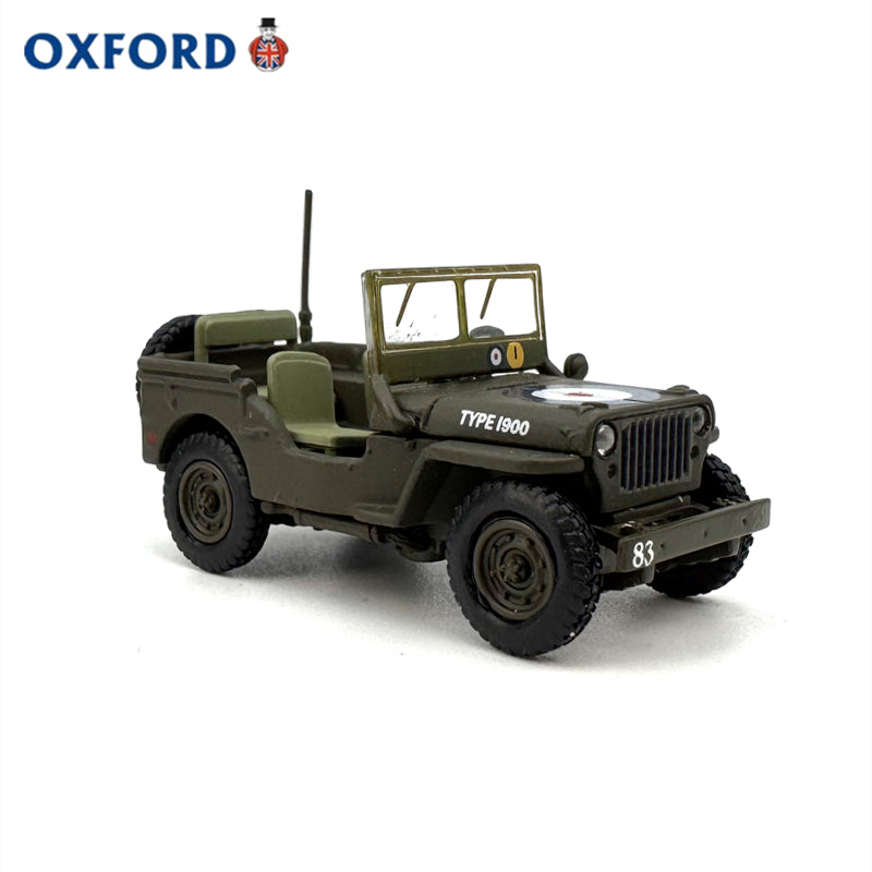 1/76 Scale Willys MB Army Truck RAF Diecast Model Car