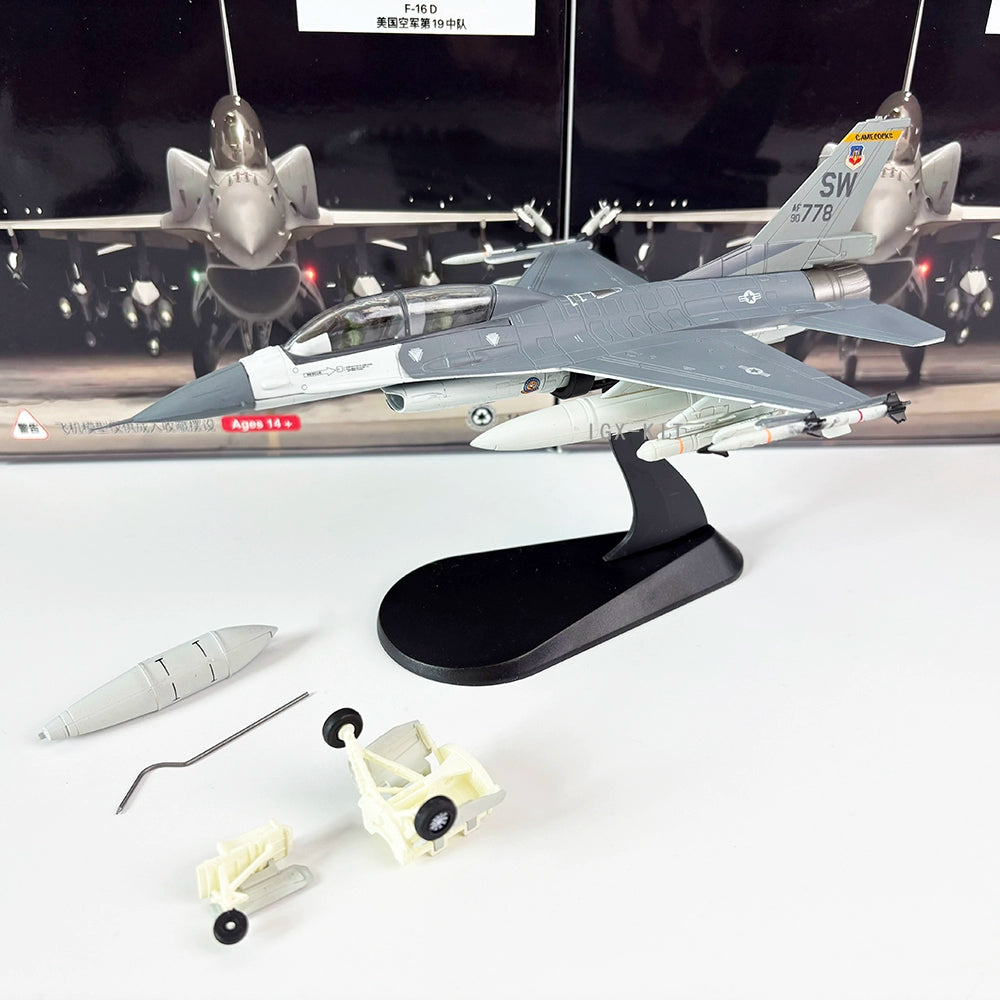 1/72 Scale F-16D Fighting Falcon USAF AF90-778 Mig Killer Fighter Aircraft Diecast Model