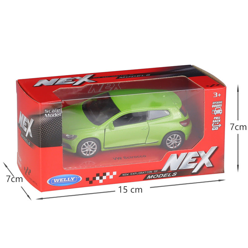 1/36 Scale Volkswagen Scirocco Hatchback Diecast Model Car Pull Back Toy