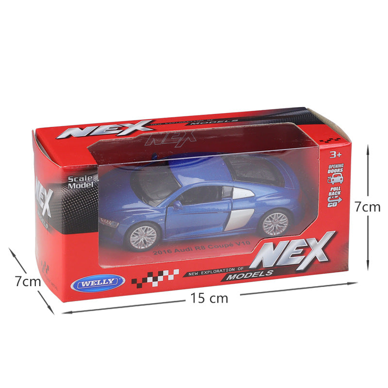 1/36 Scale 2016 Audi R8 V10 Sports Car Diecast Model Pull Back Toy