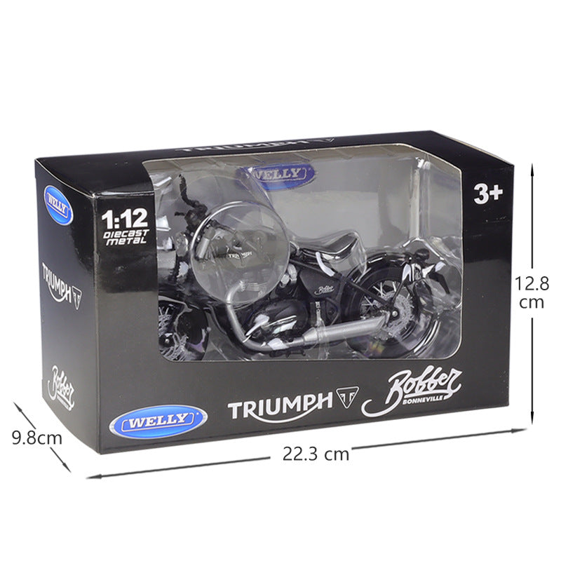 1/12 Scale 2021 Triumph Bonneville Bobber Cruiser Motorcycle Diecast Model