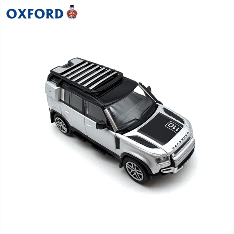 1/76 Scale New Land Rover Defender 110 Silver Diecast Model Car
