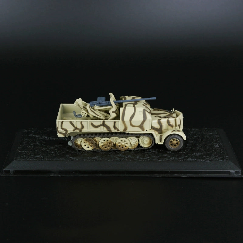 1/72 Scale 1944 WWII German Sd.Kfz. 7/2 Armed with 3.7 Cm Flak 43 Anti-Aircraft Gun Diecast Model