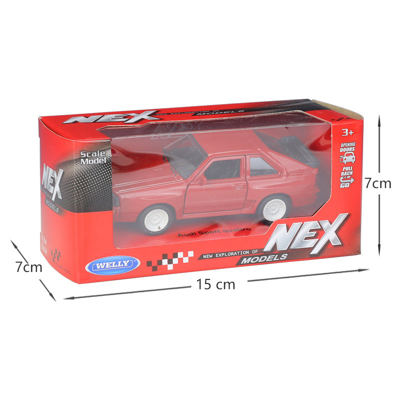 1/36 Scale Audi Sport Quattro Diecast Model Car Pull Back Toy