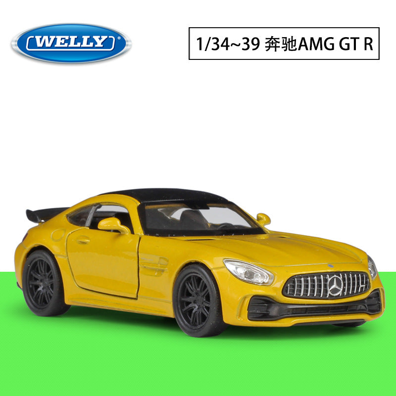1/36 Scale Mercedes-AMG GT R Grand Tourer Diecast Model Car Pull Back Toy
