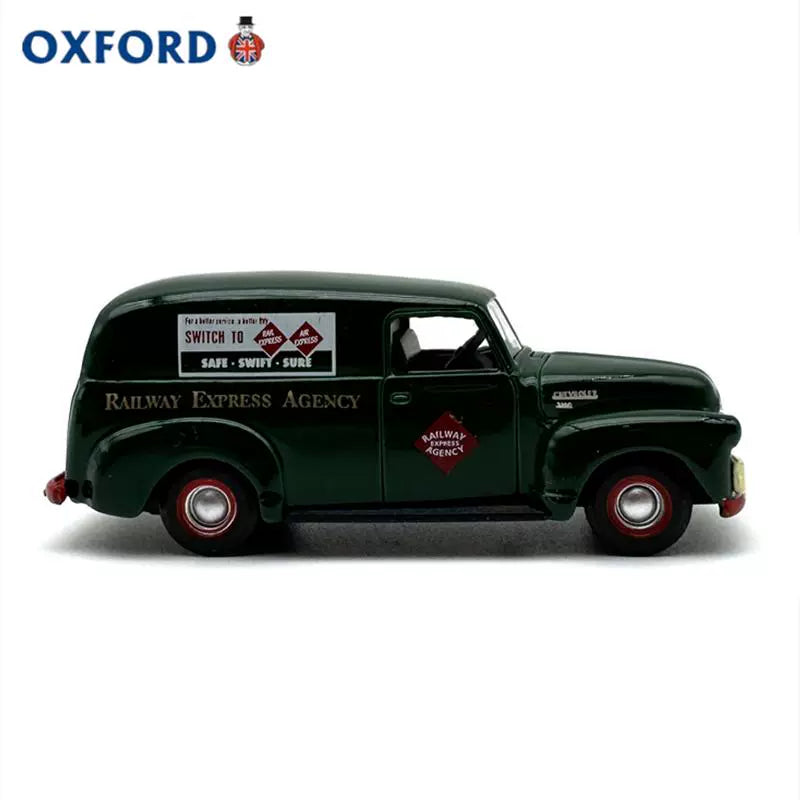 1/87 Scale 1950 Chevrolet Panel Van Railway Express Agency Diecast Model