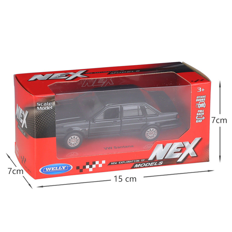 1/36 Scale Volkswagen Santana Diecast Model Car Pull Back Toy