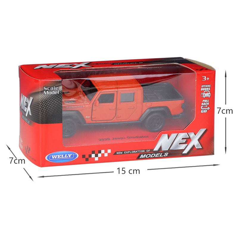 1/36 Scale 2020 Jeep Gladiator Pickup Truck Diecast Model Pull Back Toy