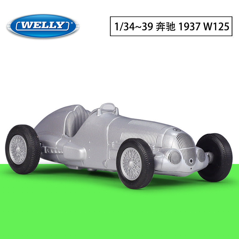 1/36 Scale 1937 Mercedes-Benz W125 Racing Car Diecast Model Pull Back Toy