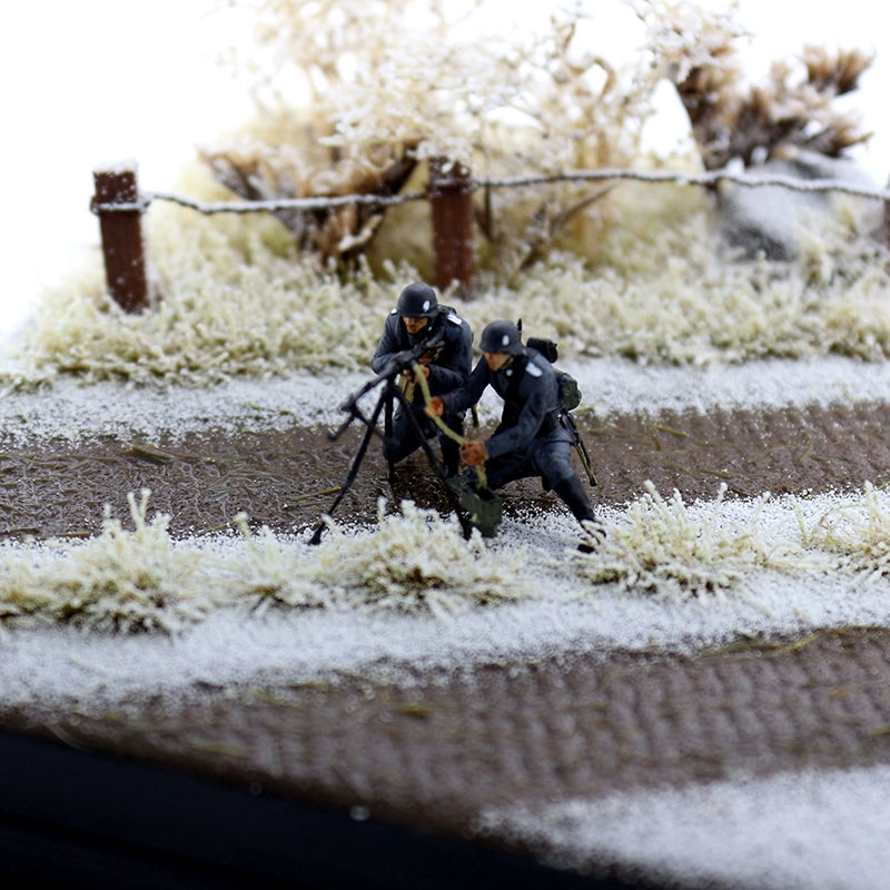 1/72 Scale German Soldier Heavy Machine Gunner Figures Painted Model Diorama