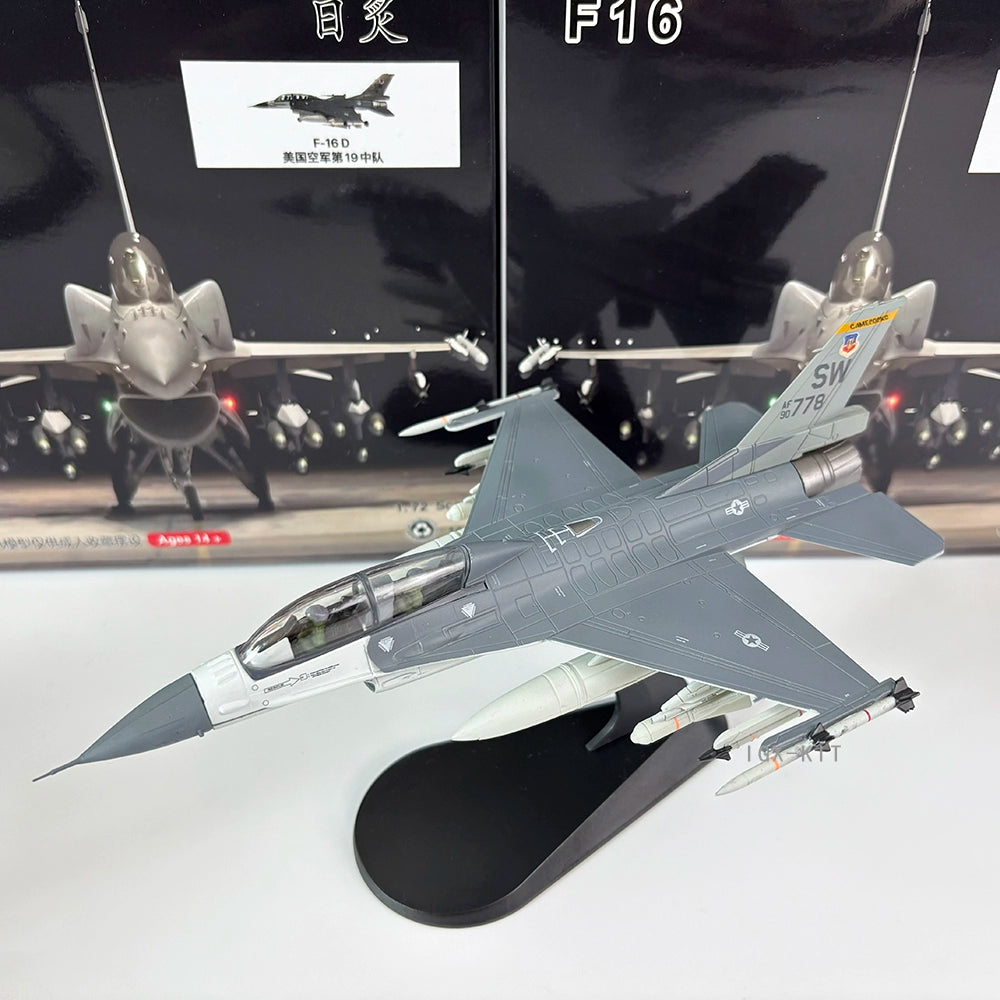1/72 Scale F-16D Fighting Falcon USAF AF90-778 Mig Killer Fighter Aircraft Diecast Model