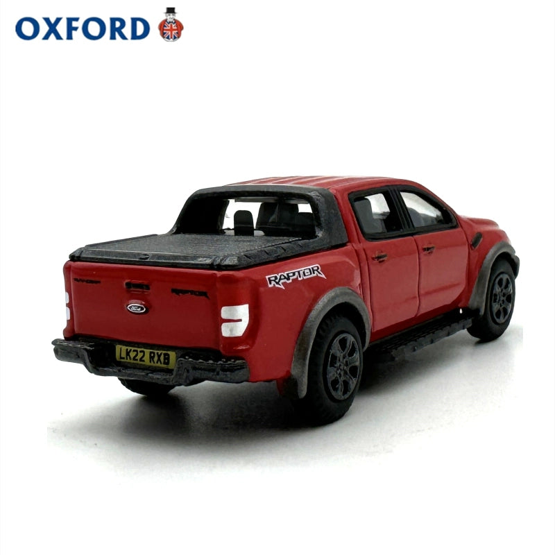 1/76 Scale Ford Ranger Raptor Pickup Truck Red Diecast Model
