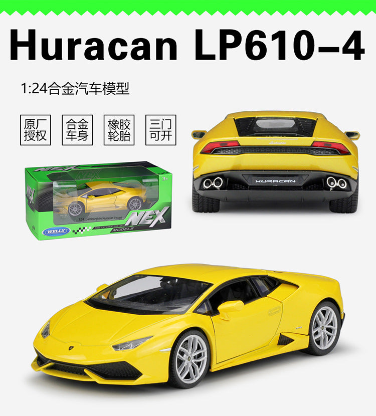 1/24 Scale Lamborghini Huracán LP610-4 Sports Car Diecast Model
