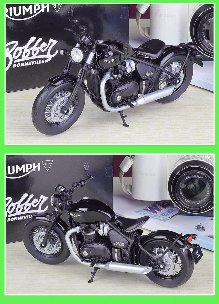 1/12 Scale 2021 Triumph Bonneville Bobber Cruiser Motorcycle Diecast Model