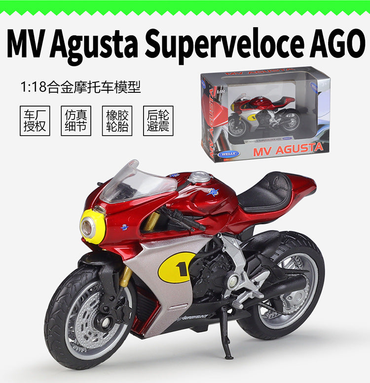 1/18 Scale MV Agusta Superveloce Ago Motorcycle Diecast Model