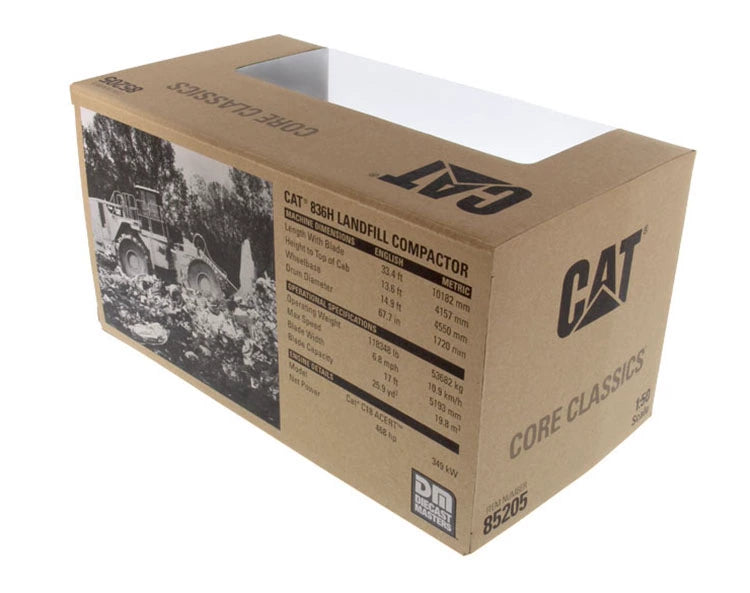 1/50 Scale Caterpillar 836H Landfill Compactor Diecast Model DM85205