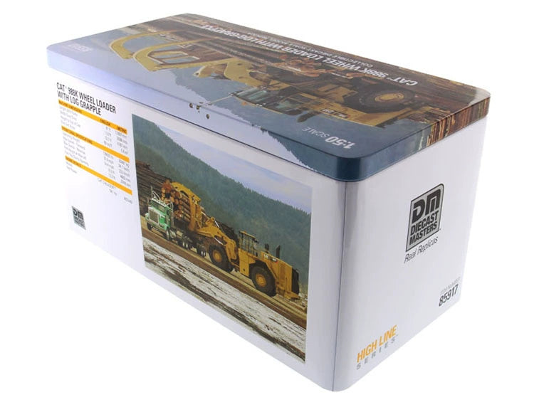 1/50 Scale Caterpillar 988K Wheel Loader with Log Grapple Diecast Model DM85917