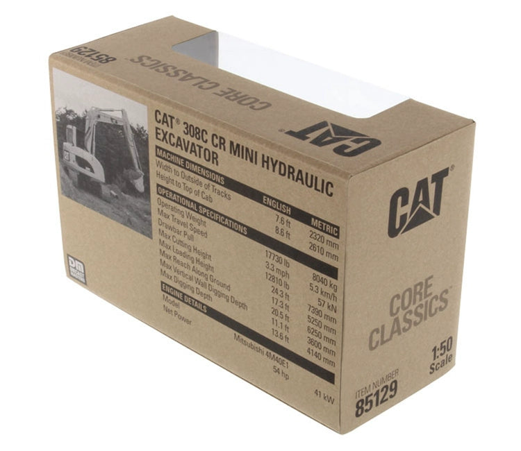 1/50 Scale Caterpillar 308C CR Mini Hydraulic Excavator Diecast Model DM85129