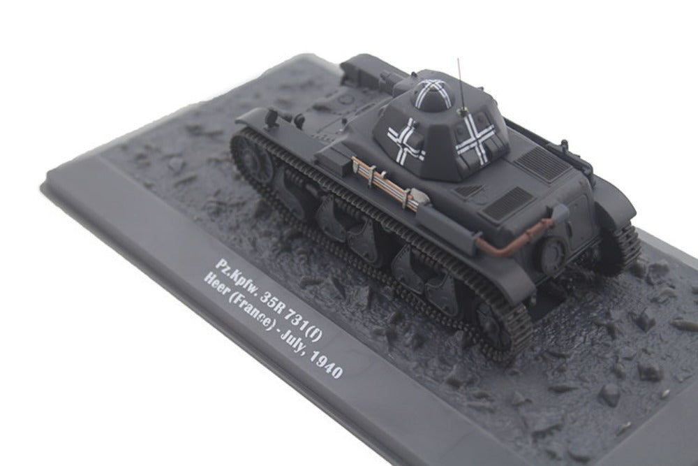 1/43 Scale 1940 Beutepanzer Pz.Kpfw. 35R 731(f) WWII Armored Fighting Vehicle Diecast Model