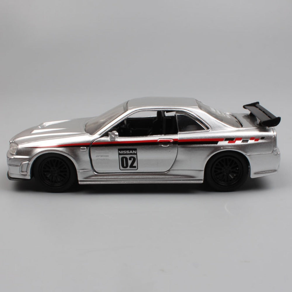 1/32 Scale 2002 Nissan Skyline GT-R Sports Car Diecast Model