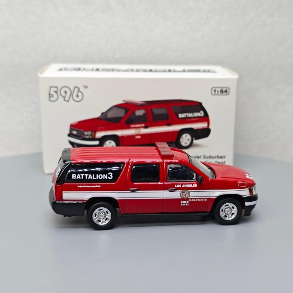 1/64 Scale Chevrolet Suburban LA Fire Department Van Diecast Model Car