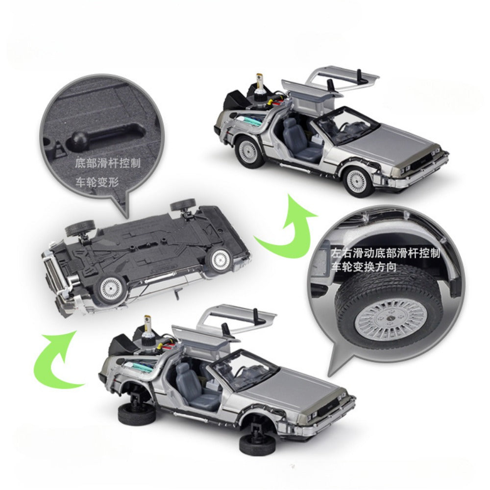 1/24 Scale DMC DeLorean Time Machine Fly Mode Back to the Future II Diecast Model